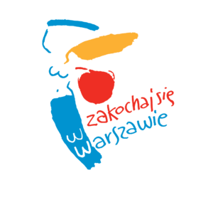Projekt współfinansuje miasto stołeczne Warszawa. Logo miasta Warszawy i napis "Zakochaj się w Warszawie"